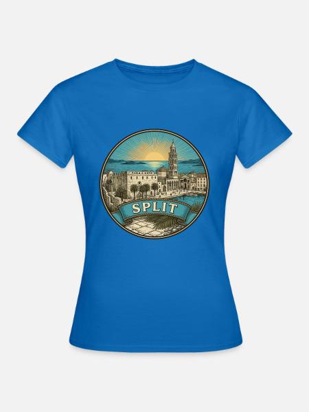 Split Kroatien Reiseabzeichen Diokletians Andenken - Frauen T-Shirt - Royalblau