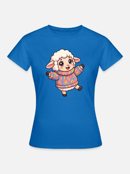 Farbenfrohes Wollschaf - Frauen T-Shirt - Royalblau