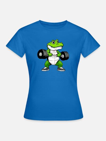 Fitness Krokodil - Frauen T-Shirt - Royalblau