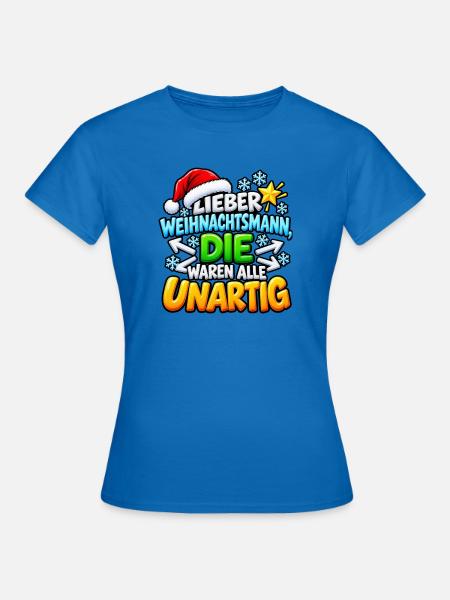 Lieber Weihnachtsmann - Frauen T-Shirt - Royalblau