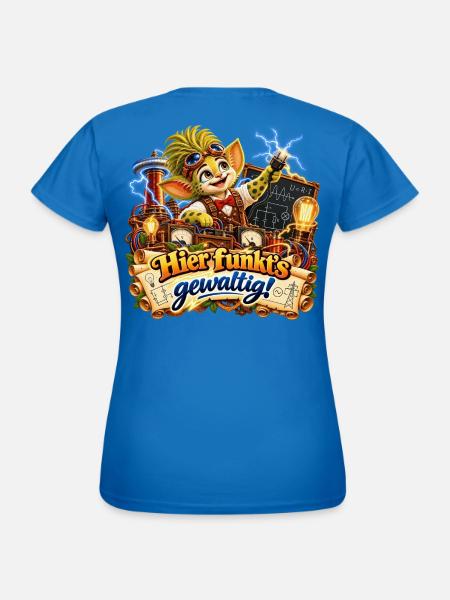 Wenuma Hier funkts gewaltig - Frauen T-Shirt - Royalblau