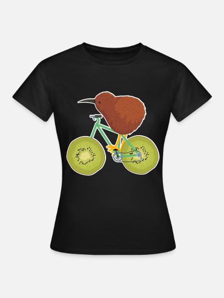 Pedaltretender Kiwi Radausflug - Frauen T-Shirt - Schwarz