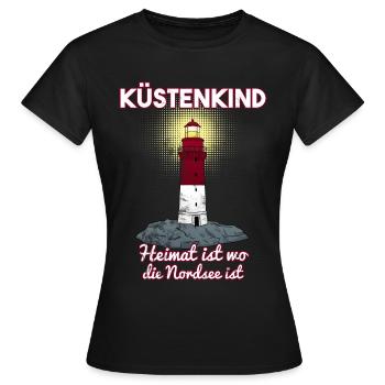 Kinder Der Küste Nordsee Küstenkind Kiel Norden - Frauen T-Shirt - Schwarz - Vorne - AI Model Female 172 dark (172cm)