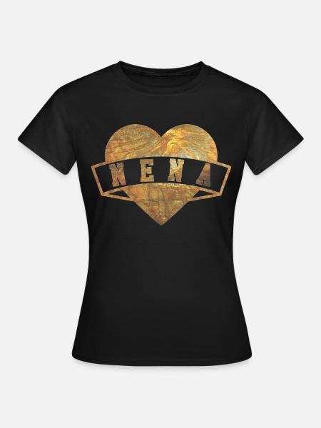 Nena Herzen Gold - Frauen T-Shirt - Schwarz