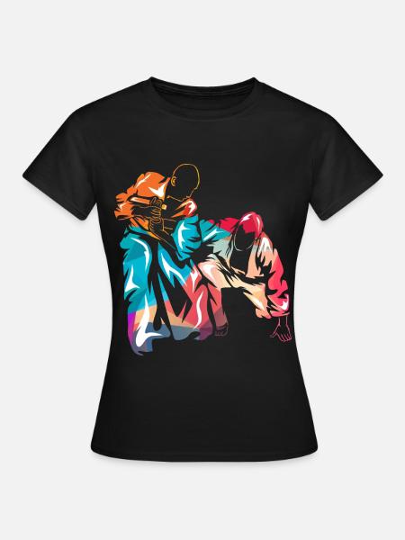 Dynamische Aikido Selbstverteidigung - Frauen T-Shirt - Schwarz