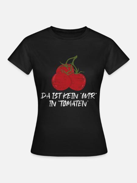 Sonnengereifte Kirschtomate Hochbeet - Frauen T-Shirt - Schwarz