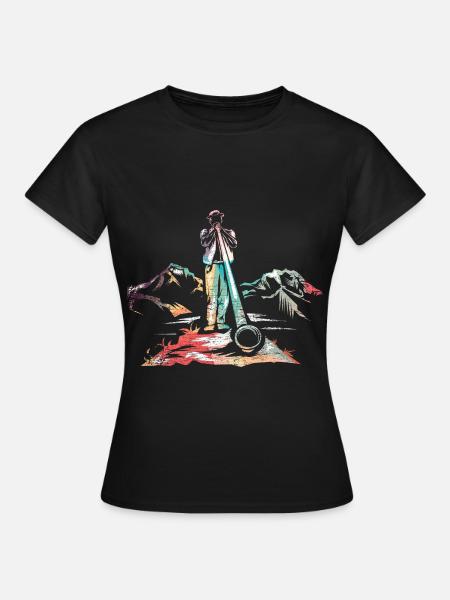 Schallendes Alphorn Almkonzert - Frauen T-Shirt - Schwarz