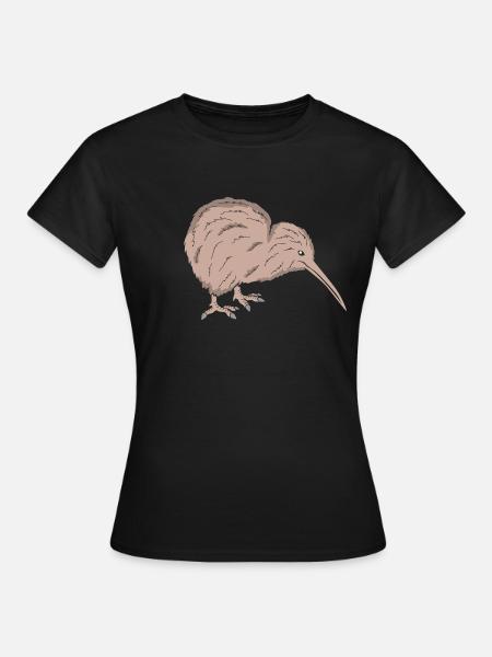 Kiwi Vogel - Frauen T-Shirt - Schwarz