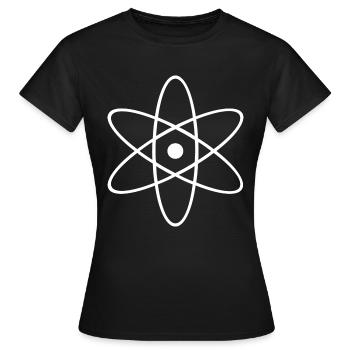 Atommodell Emblem - Frauen T-Shirt - Schwarz - Vorne - AI Model Female 172 dark (172cm)