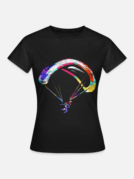Adrenalinstarker Gleitschirm Flieger - Frauen T-Shirt - Schwarz