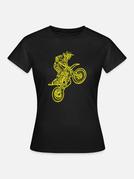 enduro gelb - Frauen T-Shirt - Schwarz