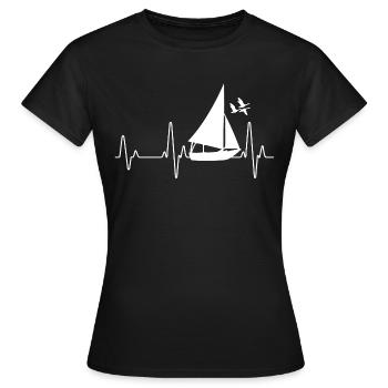 navigation à voile - T-shirt Femme - noir - Devant - AI Model Female 172 dark (172cm)