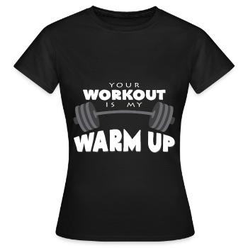 dumbbell - Women's T-Shirt - black - Front - AI Model Female 172 dark (172cm)