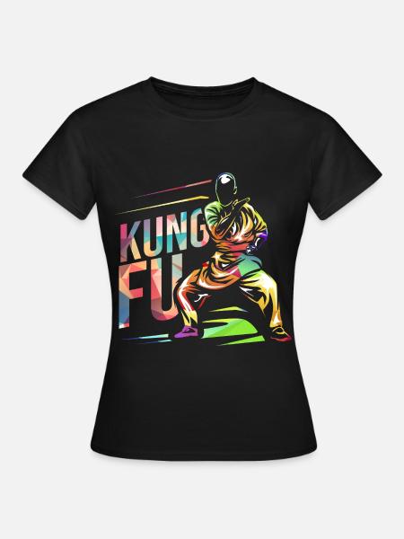 Blitzschneller Kung Fu Schwarzgurt - Frauen T-Shirt - Schwarz