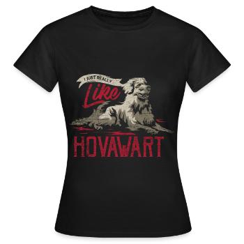 Wachsamer Hovawart Bauernhofhund - Frauen T-Shirt - Schwarz - Vorne - AI Model Female 172 dark (172cm)