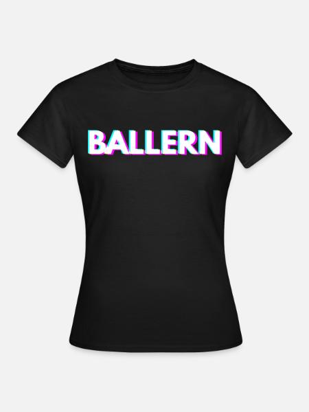 Ballern Techno Rave Raver - Frauen T-Shirt - Schwarz