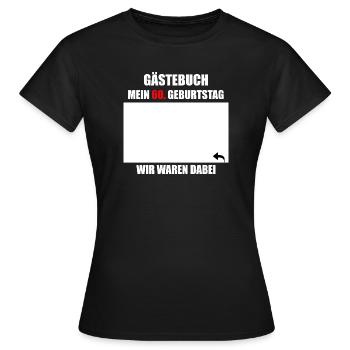 Unterschriften zum 60. Geburtstag - Gästebuch - Frauen T-Shirt - Schwarz - Vorne - AI Model Female 172 dark (172cm)