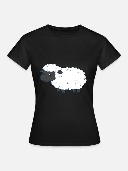 Cute Sheep - Frauen T-Shirt - Schwarz