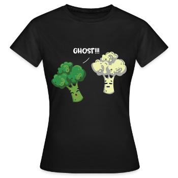 Verblüffter Brokkoli Blumenkohl - Frauen T-Shirt - Schwarz - Vorne - AI Model Female 172 dark (172cm)