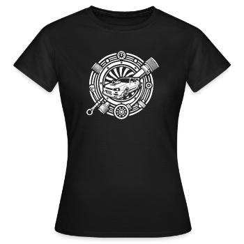 Logo de tuning automobile - T-shirt Femme - noir - Devant - AI Model Female 172 dark (172cm)