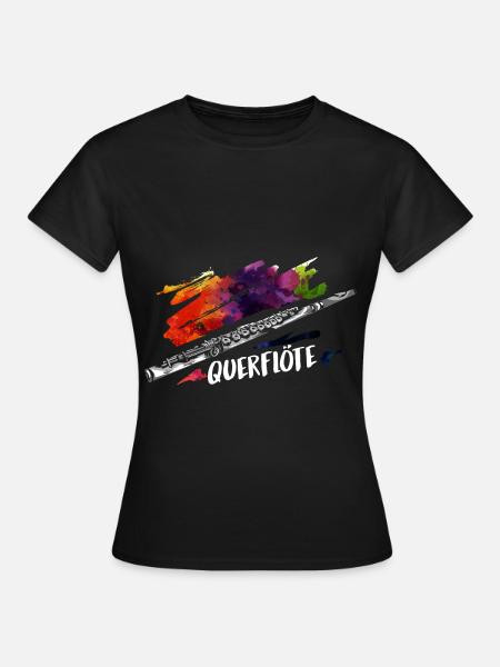 Strahlende Querflöte Jazzorchester - Frauen T-Shirt - Schwarz