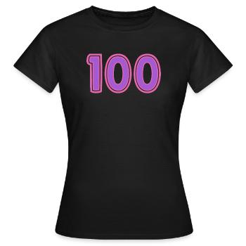 100. 100 ANS. 100e ANNIVERSAIRE - T-shirt Femme - noir - Devant - AI Model Female 172 dark (172cm)