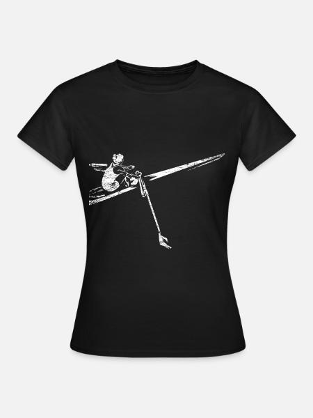 Spritziger Rudersport Flusslauf - Frauen T-Shirt - Schwarz