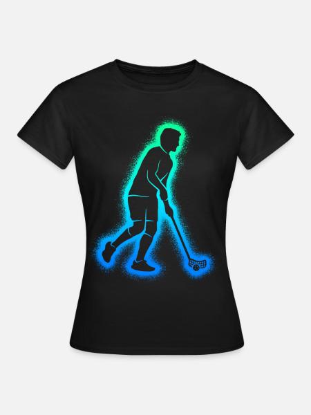 Floorball Unihockey Innebandy Jungen Jungen Hockey - Frauen T-Shirt - Schwarz