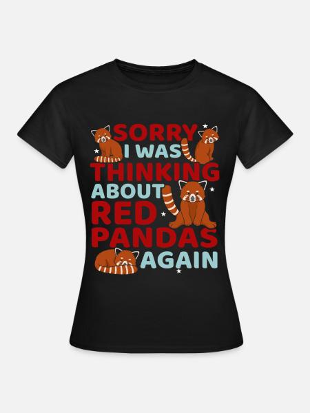Red Panda Lover - Frauen T-Shirt - Schwarz