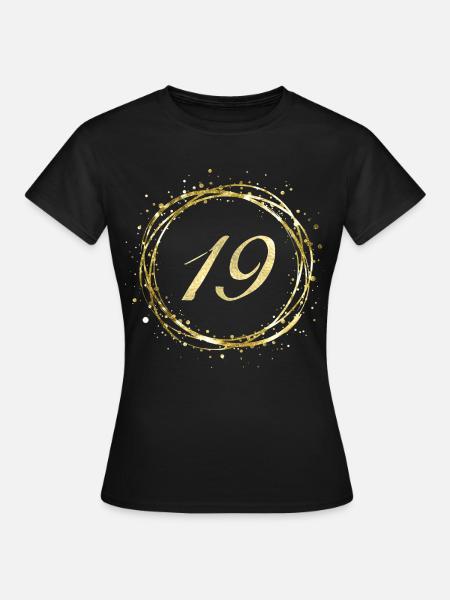 19 - Frauen T-Shirt - Schwarz