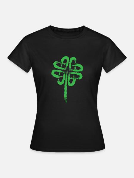 Kleeblatt Symbol Keltische Symbole - Frauen T-Shirt - Schwarz