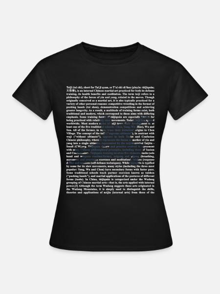 Achtsamer Tai Chi Bewegungsfluss - Frauen T-Shirt - Schwarz