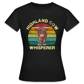 Schottisches Hochlandrind - Frauen T-Shirt - Schwarz - Vorne - AI Model Female 172 dark (172cm)