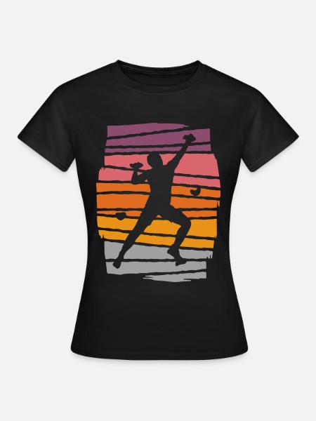 Bouldern Bergsteiger Boulder Klettern - Frauen T-Shirt - Schwarz