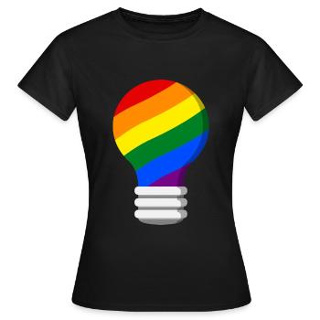 Gay Pride - T-shirt Femme - noir - Devant - AI Model Female 172 dark (172cm)
