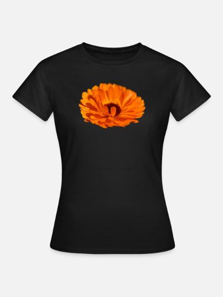 Ringelblume - Frauen T-Shirt - Schwarz