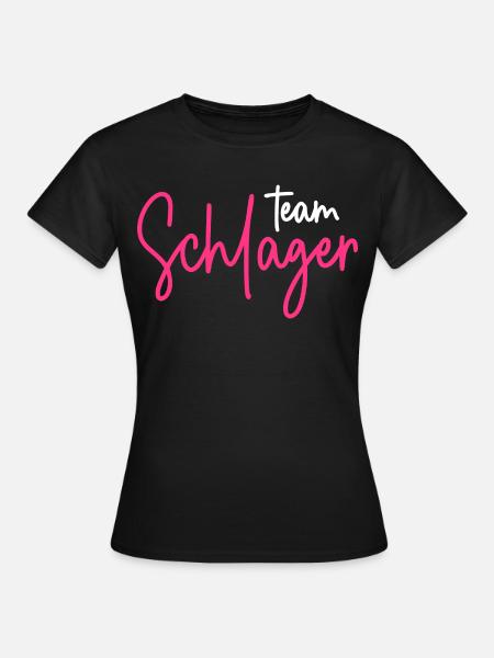 Team Schlager - Frauen T-Shirt - Schwarz