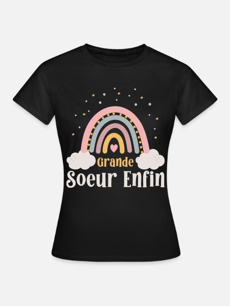 Ätere Schwester Große Schwester - Frauen T-Shirt - Schwarz