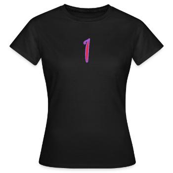 1 - Women's T-Shirt - black - Front - AI Model Female 172 dark (172cm)