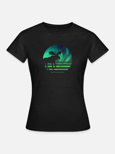 Elch - Frauen T-Shirt - Schwarz