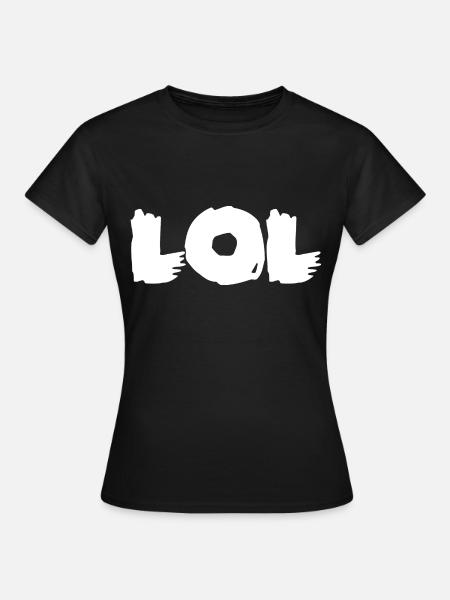LOL Pinselstrich Kraft - Frauen T-Shirt - Schwarz