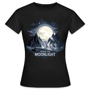 Under The Moonlight - Women's T-Shirt - black - Front - AI Model Female 172 dark (172cm)
