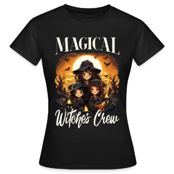 Hexen - Frauen T-Shirt - Schwarz - Vorne - AI Model Female 172 dark (172cm)