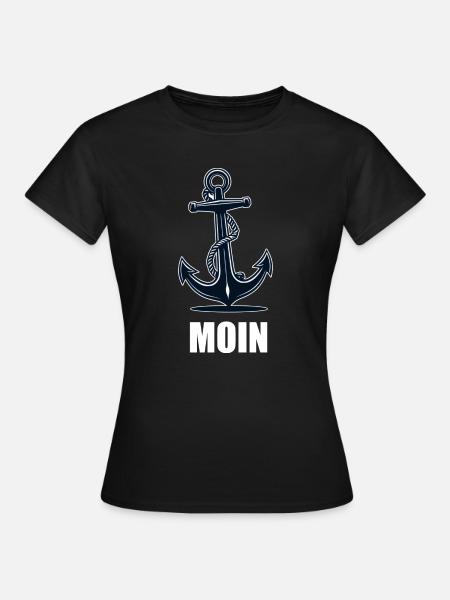 Moin Anker - Frauen T-Shirt - Schwarz