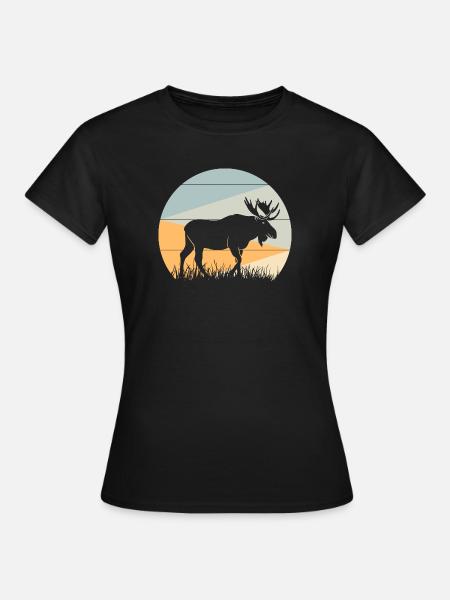Elch - Frauen T-Shirt - Schwarz