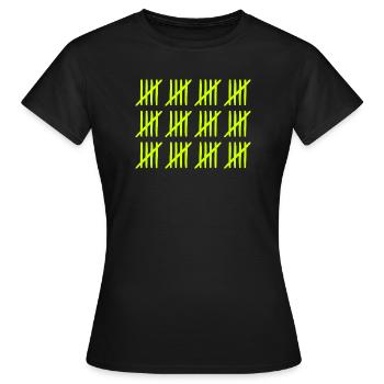 Strichliste 60 Jahre alt - Frauen T-Shirt - Schwarz - Vorne - AI Model Female 172 dark (172cm)