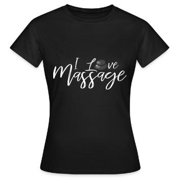 Massage - Frauen T-Shirt - Schwarz - Vorne - AI Model Female 172 dark (172cm)