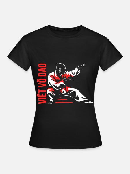 Dynamischer Vovinam Kampfsport - Frauen T-Shirt - Schwarz