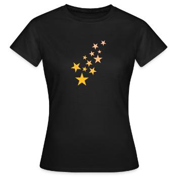 Étoile motif astérisque ciel étoilé - T-shirt Femme - noir - Devant - AI Model Female 172 dark (172cm)
