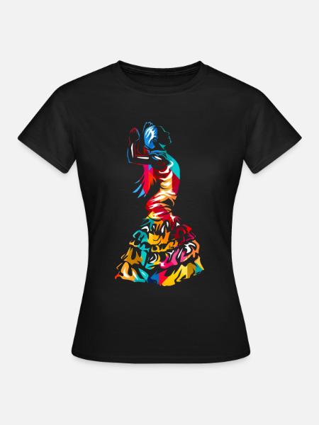 Leidenschaftlicher Flamenco Tänzer - Frauen T-Shirt - Schwarz